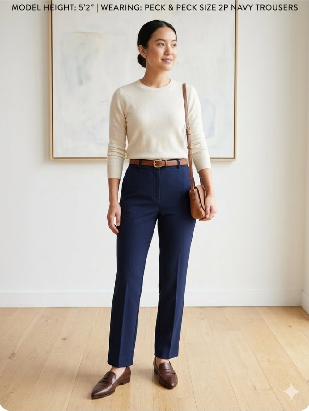 Peck & Peck Navy Blue Straight Leg Dress Pants Trousers 2P